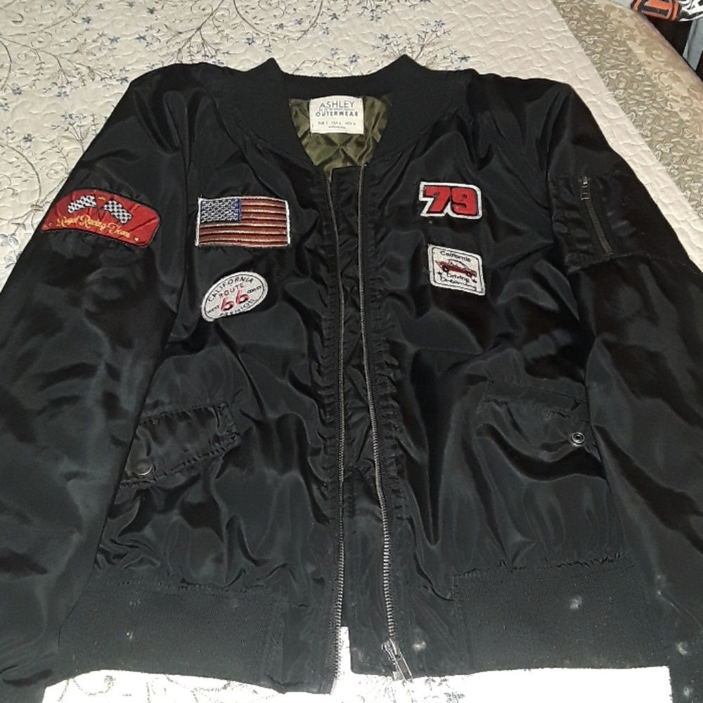 Black bomber jacket